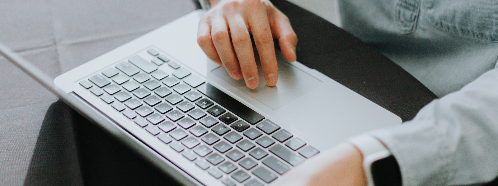 Real estate agent using computer 